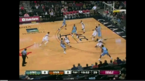 A look at UNC's first possession against UVA